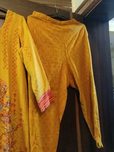 Yellow winter Kurta Set