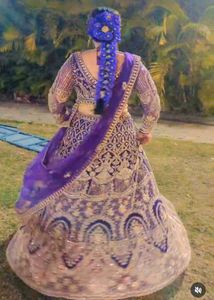 Elegant Purple Bridal Lehenga Choli