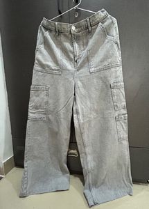 GREY CARGO BAGGY PANT