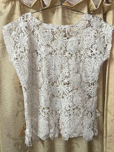 White Lace Floral Top