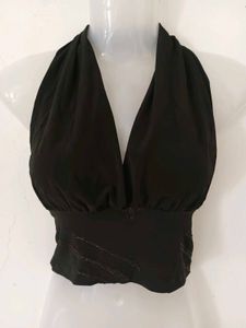 Chic Black Halter Top