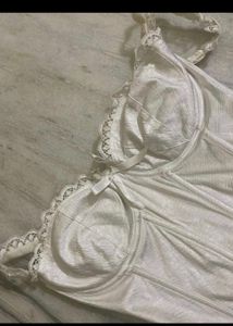 white lace corset top