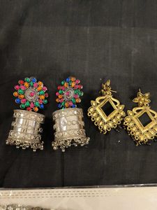Combo - Kundan Earrings, and Necklace Set