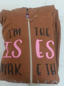 Cute Brown Graphic Hoodie