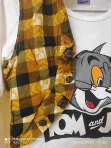 Tom And Jerry T-shirt Top With Removable  Jacket
