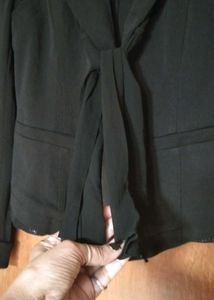 Korean black fancy short blazer for girls/women
