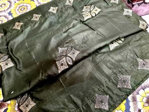 Silk Blend Olive Colour Saree