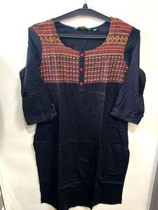Black Kurti With Red Combination (Size M)