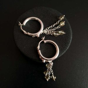 92.5 SterlingSilver Hoop Dangle