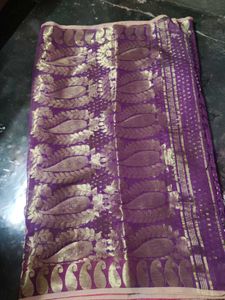 purple soft hajar buti dhakai jamdani saree