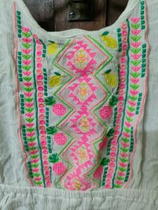 Embroidered White Top