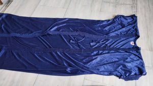 Blue Colour Nighty Two Piece Set