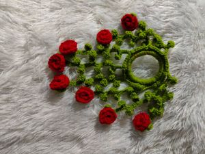 Crochet Rose Hair Band