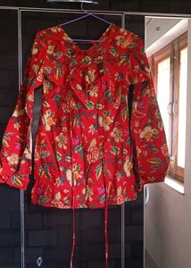 Straight Kurti With Bell Sleeve