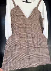 Cute Wool Korean Mini Sheath Dress