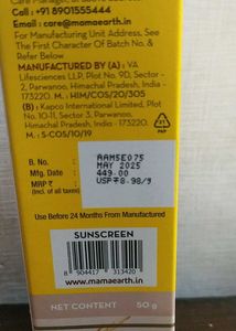 Mamaearth Sunscreen &amp; Daily Glow Face Cream