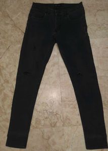 Distressed Black Torn Jeans