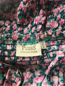 PlusS Floral Print Midi Dress