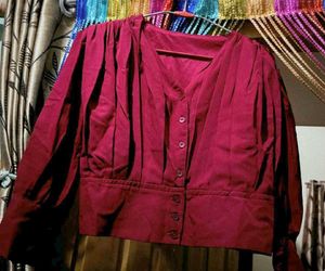 Maroon Western Crop Top*