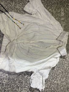 women’s light cotton or linen blouse short sleeves