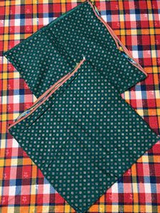 Green Color Designer Pair Of Cushion Covers