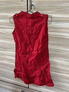 Red Sleeveless Top