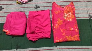 Myntra brand Floral Red Kurta Set