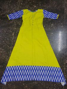 Parrot Green Kurti - Fits BUST Upto 40 Inches