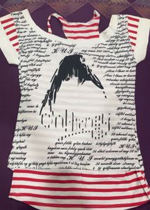 Red Stripes White Top