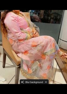 Baby Pink Morden Silk Pure Dress Punjabi Salwar