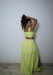 Neon Top Skirt Set