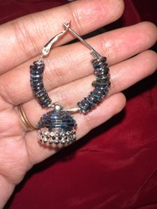 Sparkly Beaded Hoop Earrings