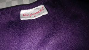 Purple Puff Sleeve Crop Top