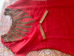 Georgette Pant Suit With Pure Dupatta