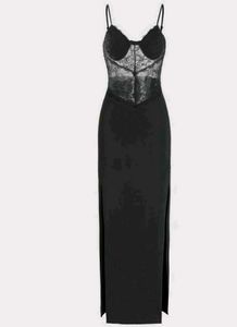 Lace Detail Maxi Slip Dress