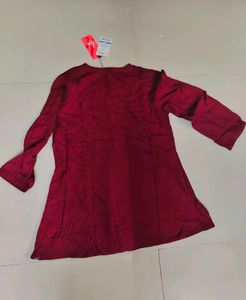 MAX beautiful Red Embroidered Tunic With Tag