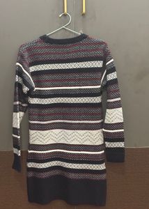 Striped Knit Sweater Dress