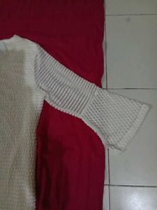 FIG White Textured Dress | New With Tag🏷 | Size L