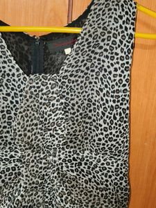 Leopard Print Ruffle Dress