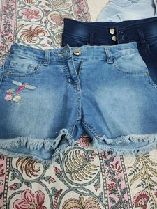 Denim Shorts Pack Of 3 (6-8 Years Girls)