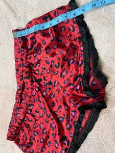 Red Animal Print Shorts