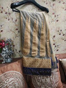 Women Swaroski Half Net Silk Saree