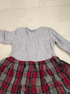 Soft Cotton Uniform Style Baby Frock