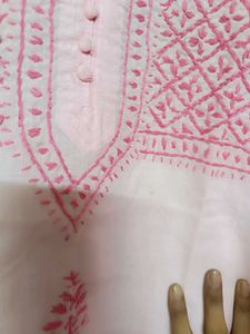 Pink Embroidered Kurta
