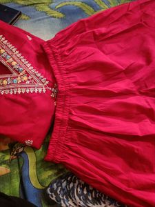 Cotton Silk Kurta Pant Set With Duu