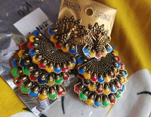 Peacock Inspired Earrings