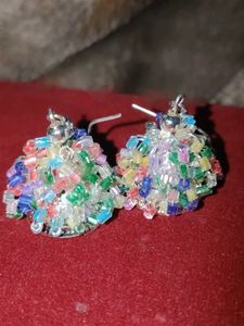 Colorful Beaded Drop Earrings
