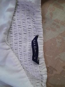 White Crop Top, With Window Back Cut