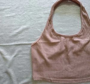 Shein Halter Ribbed Crop Top