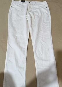 DNMX White Slim Fit Denim Jeans, 34 SIZE